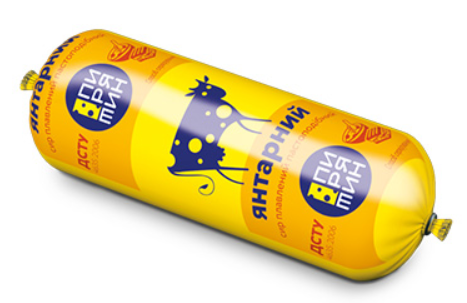 Сир Пирятин плавлений ковбасний пастоподібний Янтарний 60% жиру, 220г